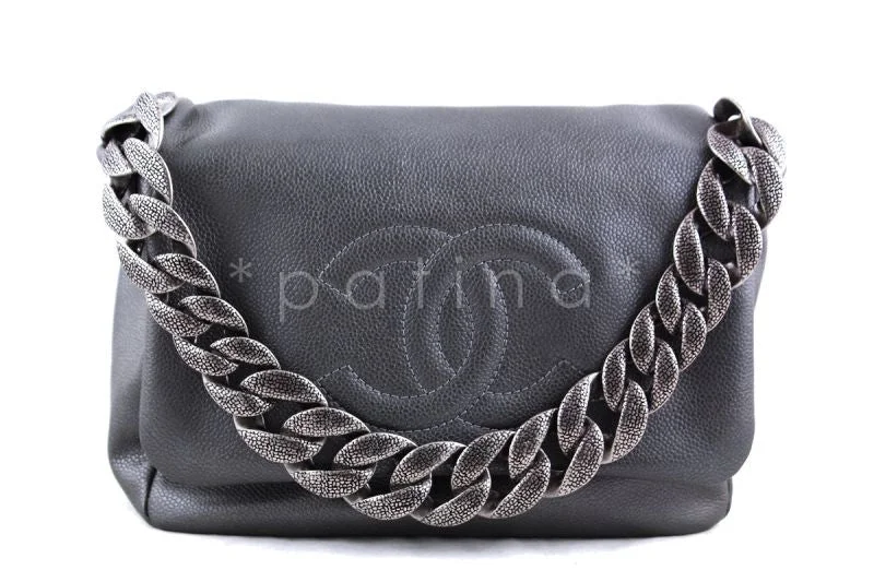 Chanel Vintage Inspired Handbag for Retro LoversChanel Gray Caviar 31 Timeless Flap Bag (New)