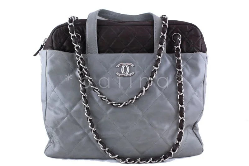 Chanel Designer Handbag with Unique DesignChanel Gray Classic Portobello Executive Tote Bag