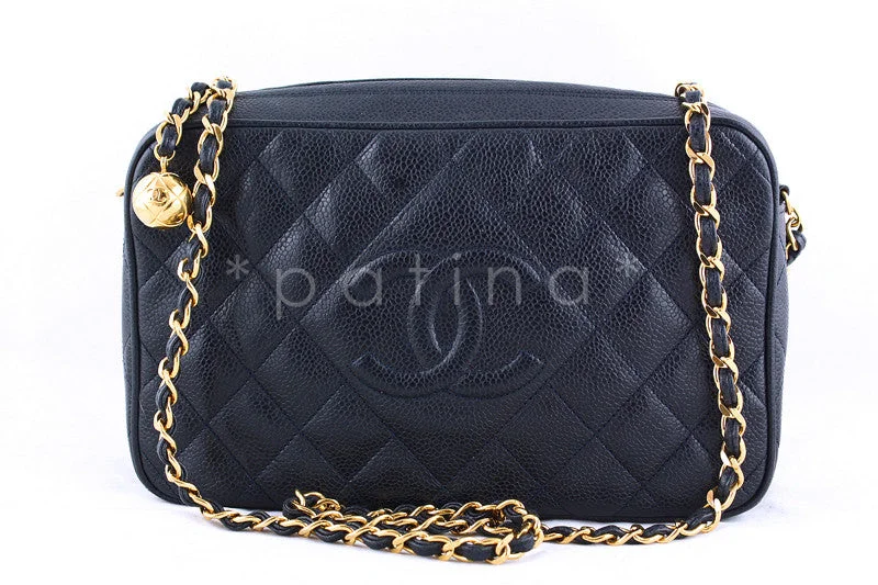 Chanel Classic Flap Bag for Evening PartyChanel Navy Caviar Classic Quilted Camera Case Bag