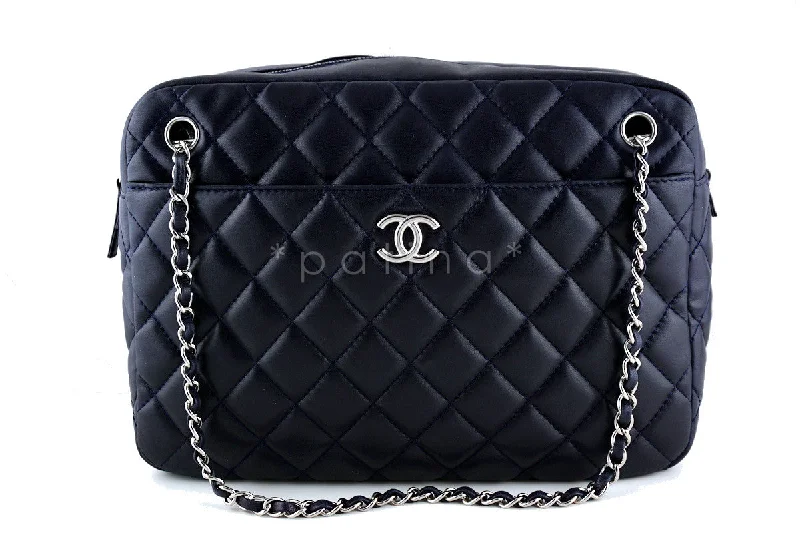 Chanel Luxury Handbag for High - End EventsChanel Navy Classic Large 2.55 Jumbo XL Maxi Camera Case Bag