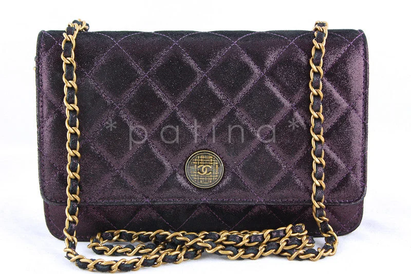 Chanel Colorful Handbag for Spring OutfitsChanel Plum Violet Classic Quilted WOC Wallet on Chain Flap Bag