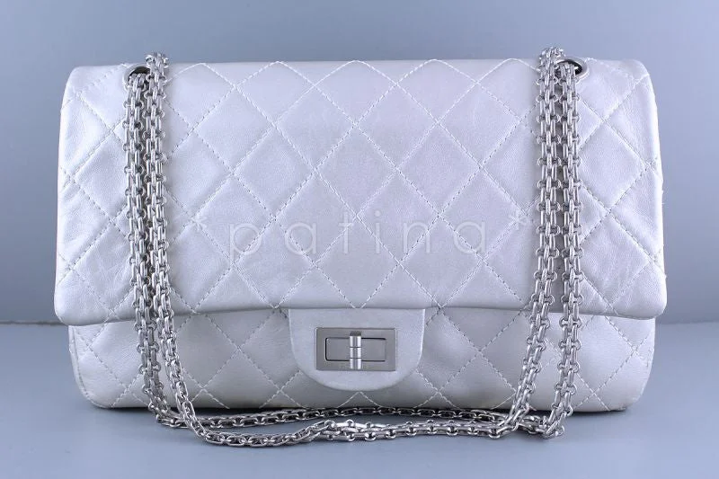 Chanel Lightweight Handbag for Daily ErrandsChanel Silver 12in. 227 Reissue 2.55 Jumbo Classic Double Flap Bag