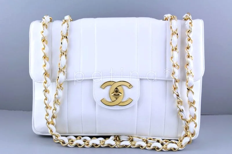 Chanel Medium Tote Bag for Office LadiesChanel White Vintage Mademoiselle Classic Jumbo Flap Bag