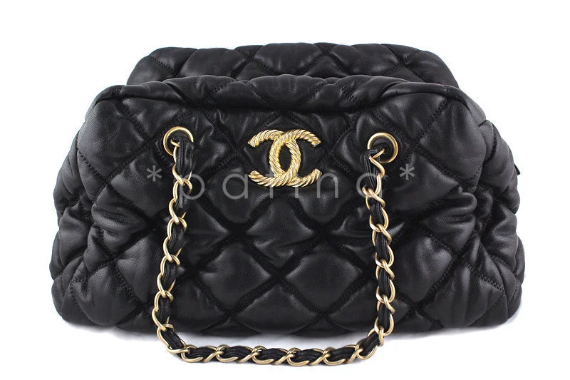 Chanel Colorful Handbag for Spring OutfitsChanel Black Bubble Quilted Luxe Classic Bowler Tote Bag