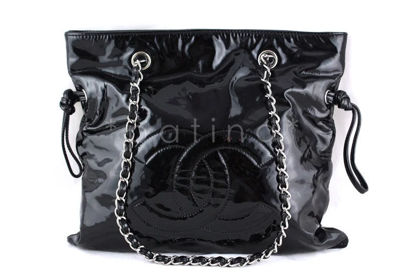 Chanel Classic Flap Bag for Evening PartyChanel Black Patent Bon Bons Hobo Tote Bag