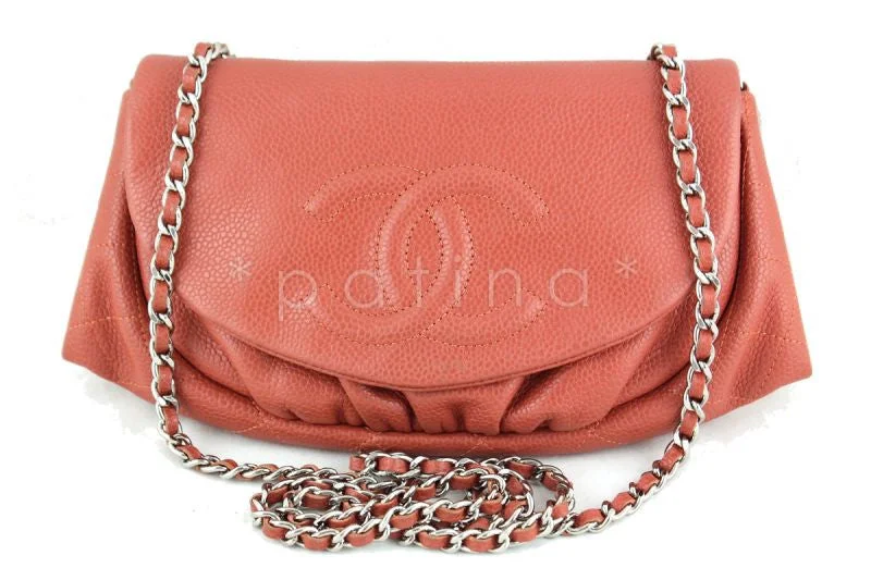 Chanel Chain Strap Handbag for Everyday UseChanel Coral Caviar Half Moon WOC Wallet on Chain Purse Bag