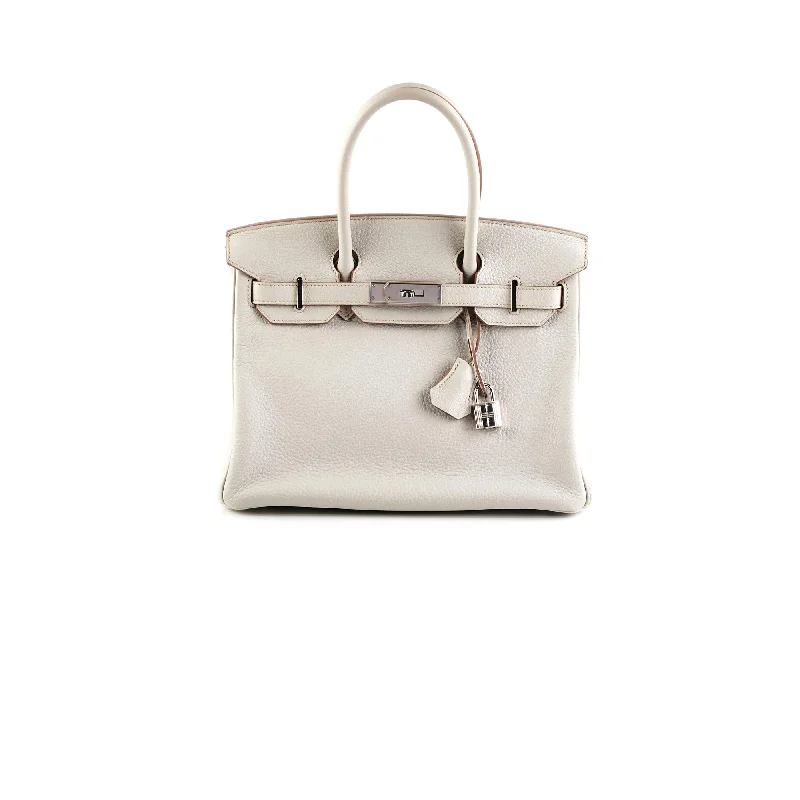 Hermes Birkin Bags in Smooth Box Calf Leather for a Timeless AestheticHermes Birkin 30 Gris Perle Stamp P Square (2012)