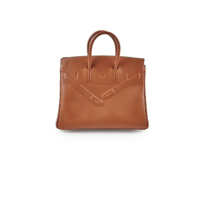 Hermes Birkin Bags with a Detachable Mirror Pocket InsideHermes Shadow Birkin Gold Z Stamp