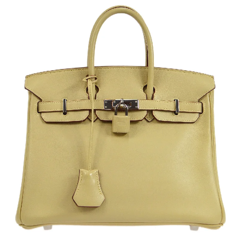 Hermes Birkin Bags with a Snap - Fastened Front Pocket for Easy AccessHERMES 2010 BIRKIN 25 Parchemin Swift