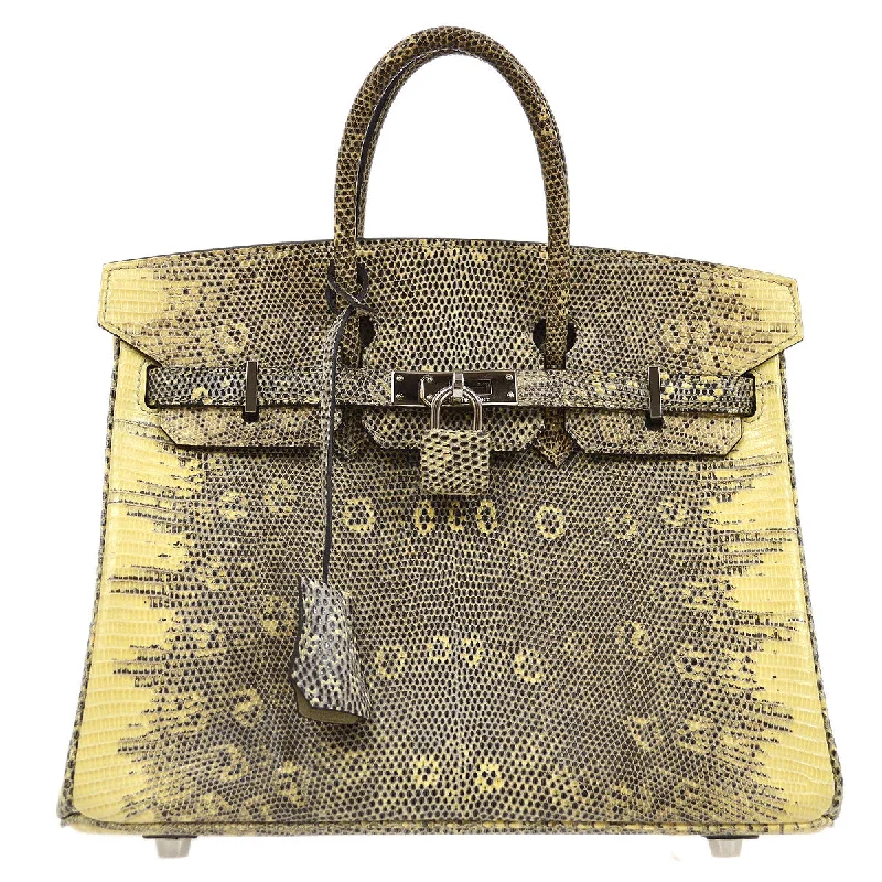 Hermes Birkin Bags in a Light Beige for a Soft and Sophisticated AestheticHERMES 2011 BIRKIN 25 Ombre Natural Lizard