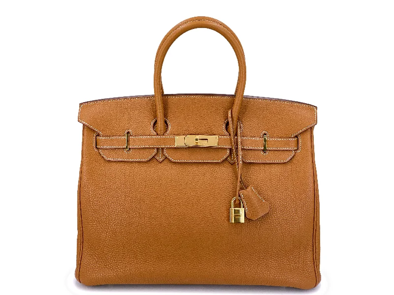 Hermes Birkin Bags in a Dark Chocolate Brown for a Warm and Inviting AestheticHermes Gold Togo 35cm Birkin Tote Bag GHW