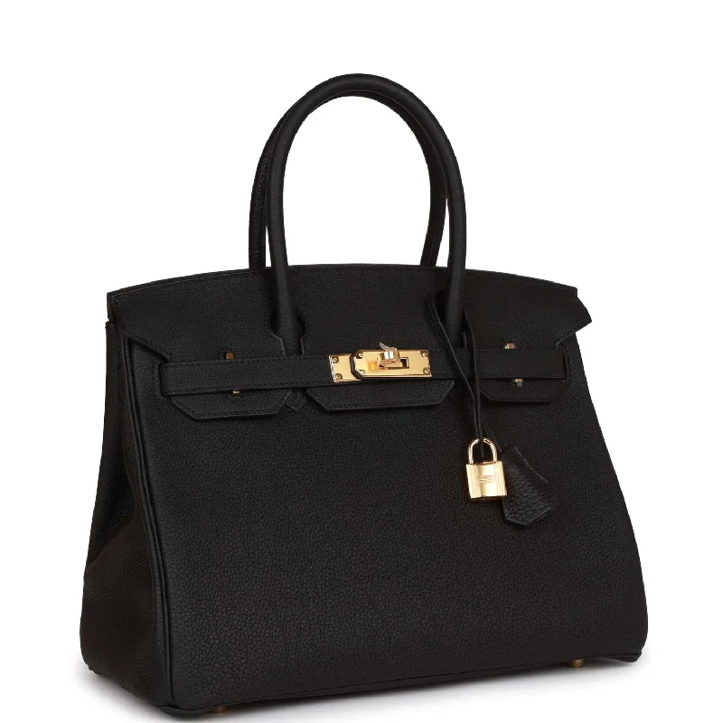 Hermes Birkin Bags with a Magnetic - Closure Interior PocketHermes Birkin 30 Black Togo Gold Hardware