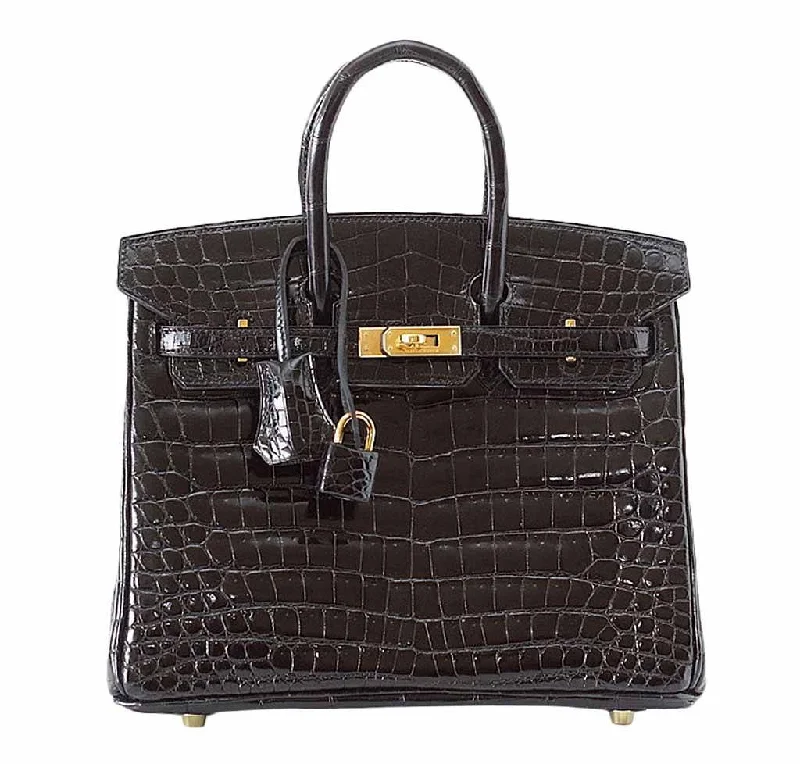 Hermes Birkin Bags in a Rare Lilac Shade for a Stand - Out LookHermes Birkin 25 Black Crocodile Bag GHW