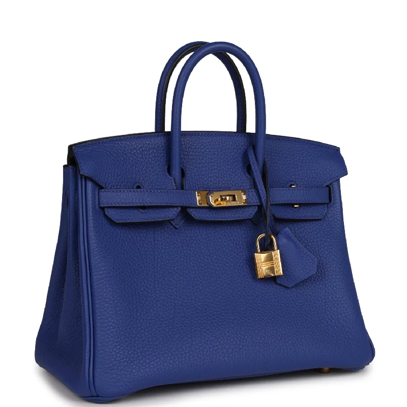 Hermes Birkin Bags with a Removable Coin Purse AttachmentHermes Birkin 25 Bleu Electric Togo Gold Hardware