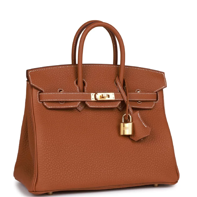 Hermes Birkin Bags with a Detachable Mirror Pocket InsideHermes Birkin 25 Gold Togo Gold Hardware