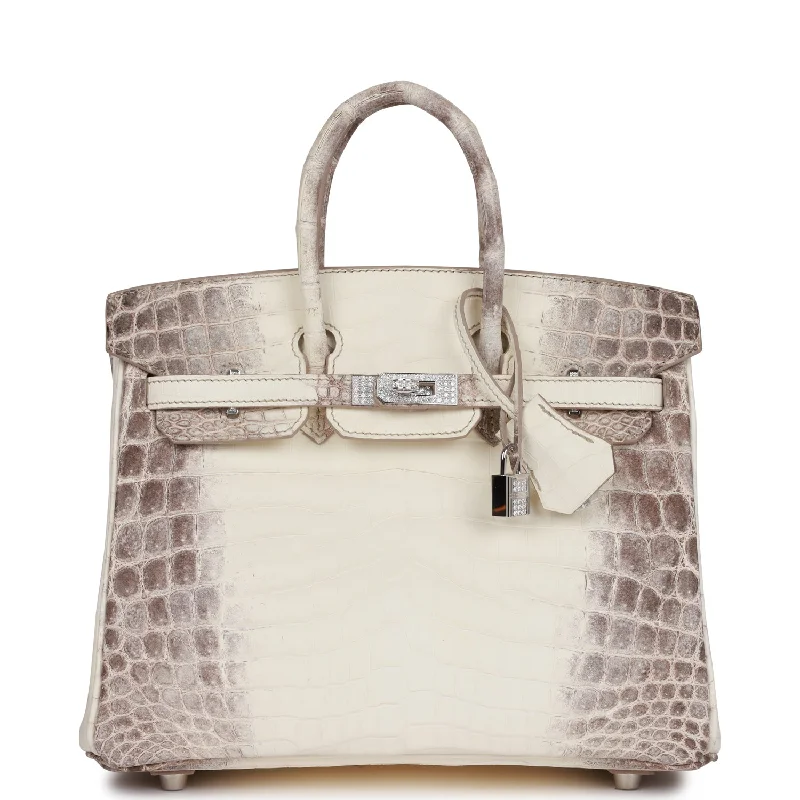 Hermes Birkin Bags with a Chain - Embellished Handle for a Modern TwistHermes Birkin 25 Himalaya Niloticus Crocodile Diamond Encrusted Hardware