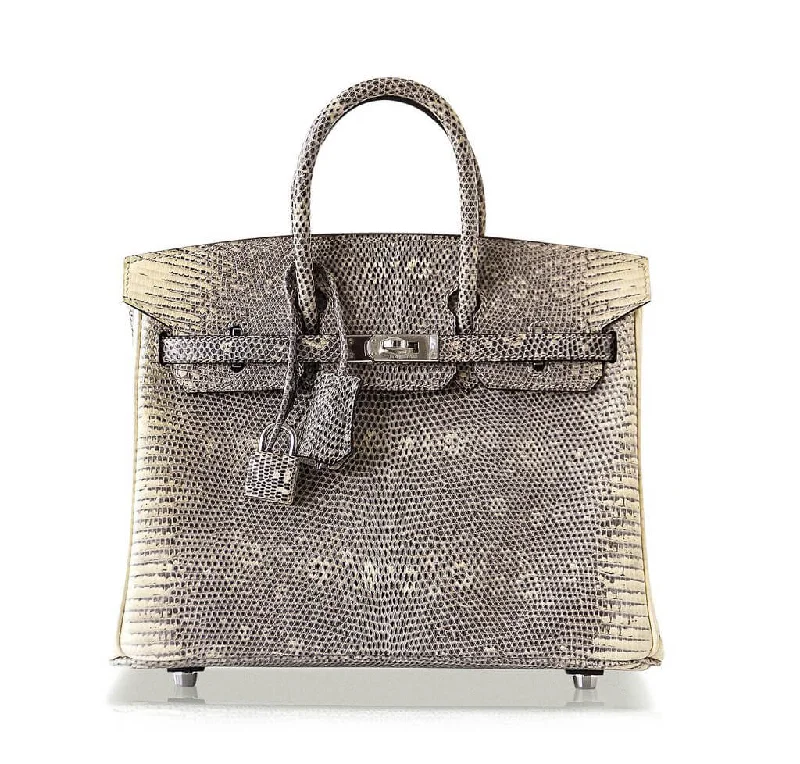 Hermes Birkin Bags with a Detachable Mirror Pocket InsideHermes Birkin 25 Ombre Lizard Bag PHW