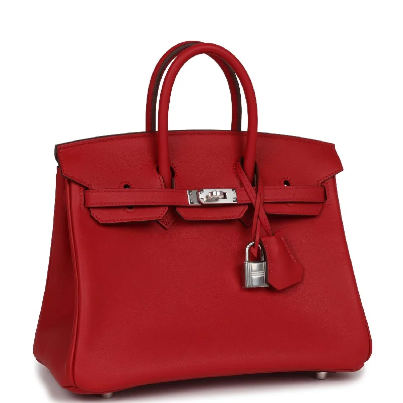 Hermes Birkin Bags in a Rich Bordeaux Red for a Luxurious VibeHermes Birkin 25 Rouge Piment Swift Palladium Hardware