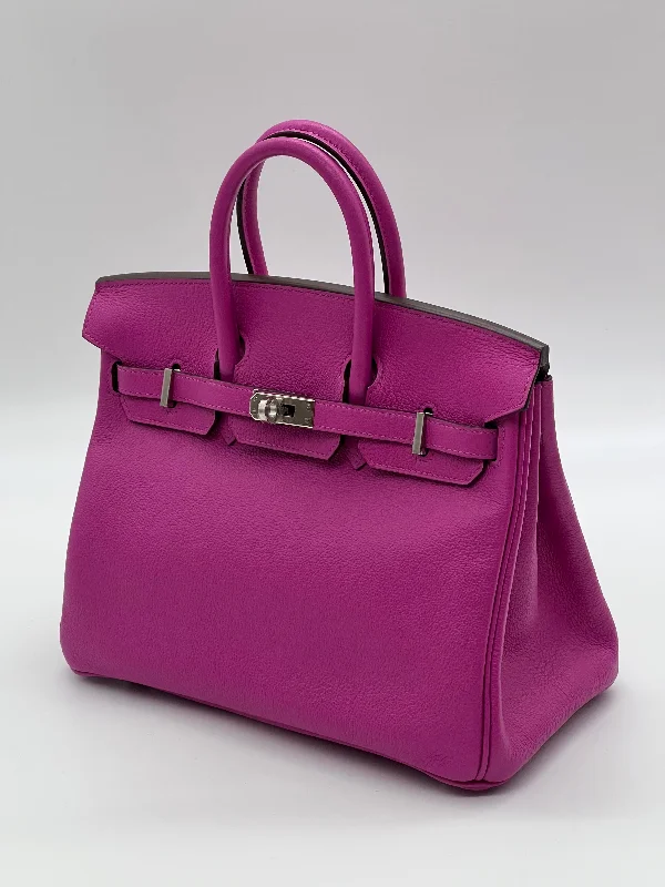 Hermes Birkin Bags with a Removable Interior OrganizerHermes Birkin 25 Verso Magnolia / Capucine Novillo Leather