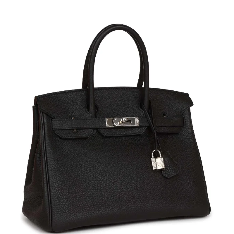 Hermes Birkin Bags with a Magnetic - Closure Interior PocketHermes Birkin 30 Black Togo Palladium Hardware