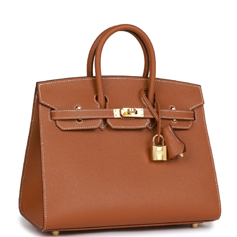 Hermes Birkin Bags with a Studded Leather Trim for a Bold StatementHermes Birkin Sellier 25 Gold Epsom Gold Hardware