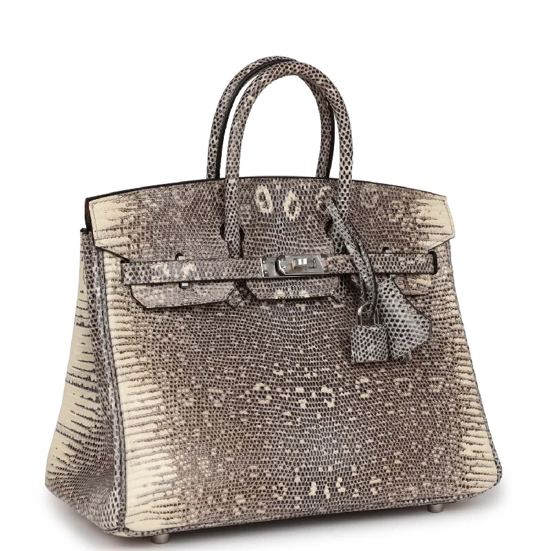 Hermes Birkin Bags with a Textured Taurillon Clemence LeatherHermes Birkin 25 Ombre Shiny Salvator Lizard Palladium Hardware