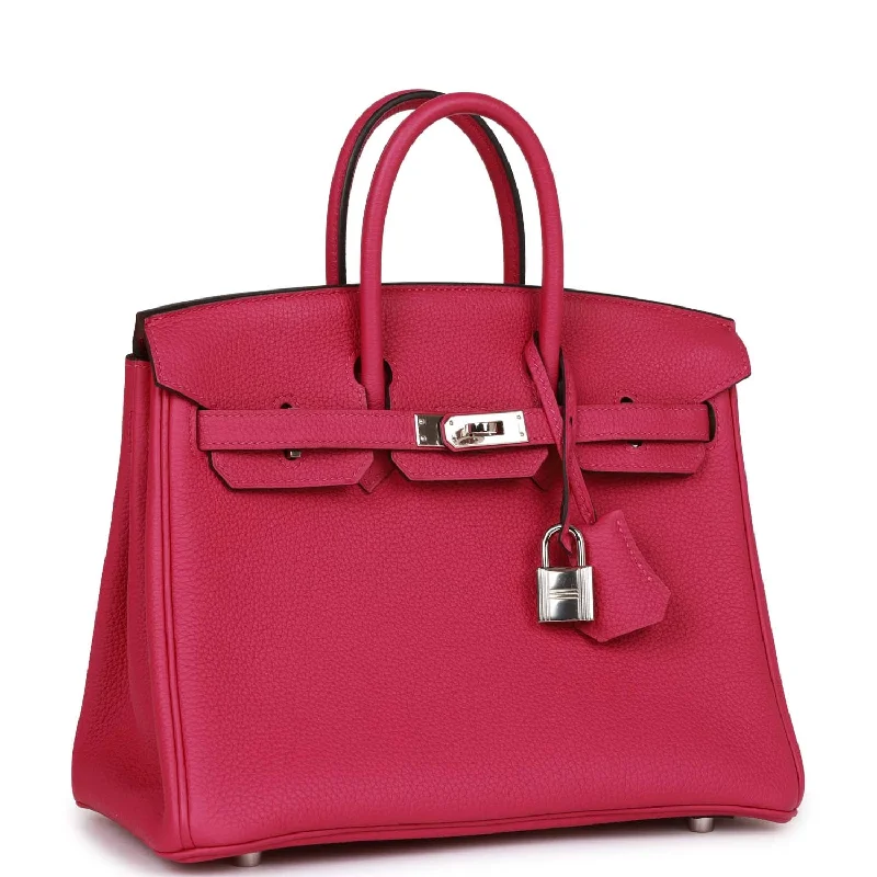 Hermes Birkin Bags in a Rich Bordeaux Red for a Luxurious VibeHermes Birkin 25 Rose Pourpre Togo Palladium Hardware