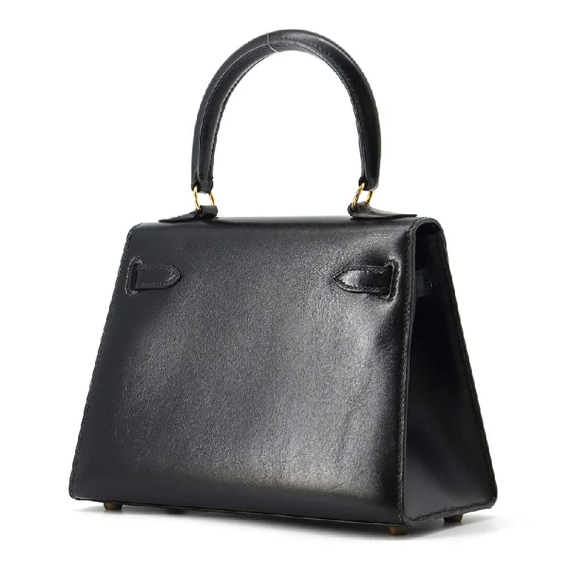 Hermès Kelly Bags with a flap - over closure and turnlock for a classic lookHERMES Mini Kelly Black Box Calf Leather Size 20