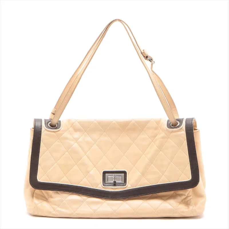 Chanel Quilted Leather Shoulder Bag for FashionistasChanel 2.55  Chain Shoulder Bag Beige Silver  11th