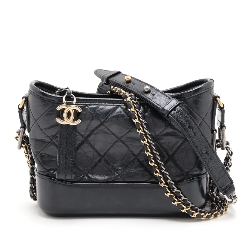 Chanel Quilted Leather Shoulder Bag for FashionistasChanel Gabriel Du Chanel Vintage  Chain Shoulder Bag Black 28th