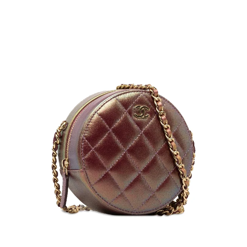 Chanel Medium Tote Bag for Office LadiesChanel Iridescent Lambskin Round Crossbody (dOboxk)