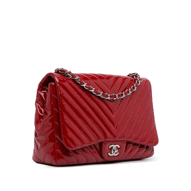 Chanel Limited Edition Handbag for CollectorsChanel Jumbo Chevron Patent Single Flap (q2Z09k)