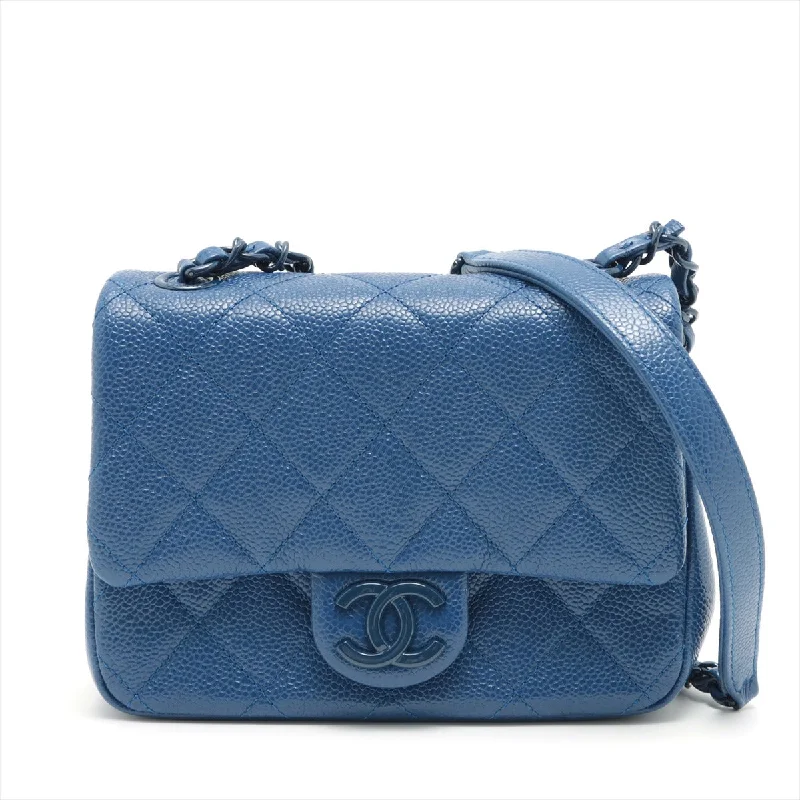 Chanel New Arrival Handbag with Gold HardwareChanel Matrasse Caviar S Chain Shoulder Bag Blue Silver Gold  29th