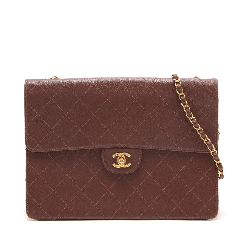 Chanel Colorful Handbag for Spring OutfitsChanel Matrasse Caviar S Single Flap Single Chain Bag Brown Gold  5th