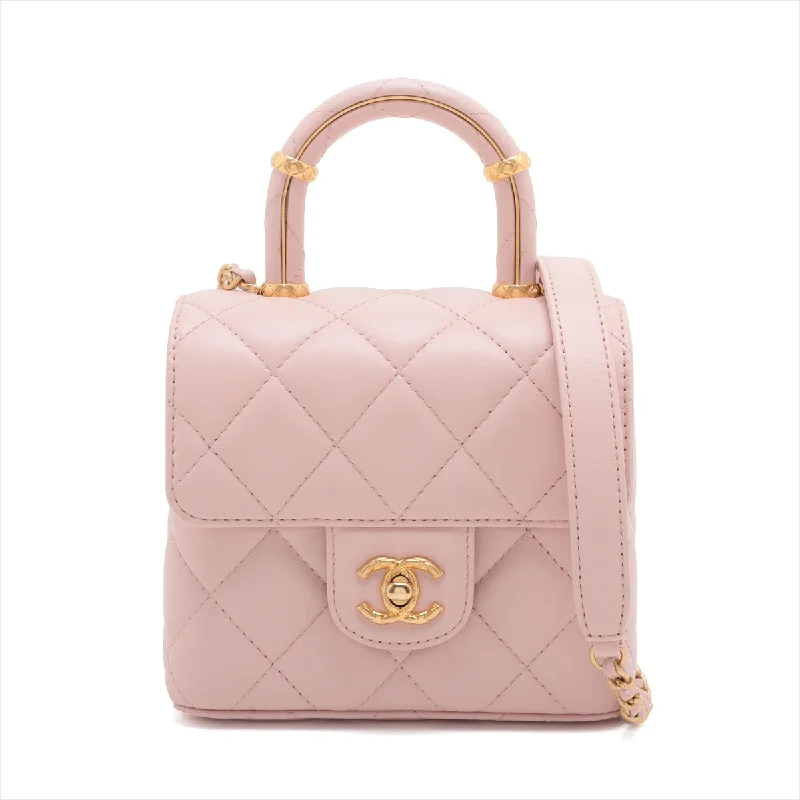 Chanel Small Crossbody Bag for TravelChanel Matrasse  Chain Shoulder Bag Pink Gold Gold  IC Chip