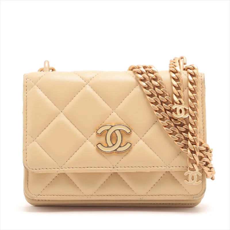 Chanel Classic Flap Bag for Evening PartyChanel Matrasse  Chain Wallet Beige Gold  32rd