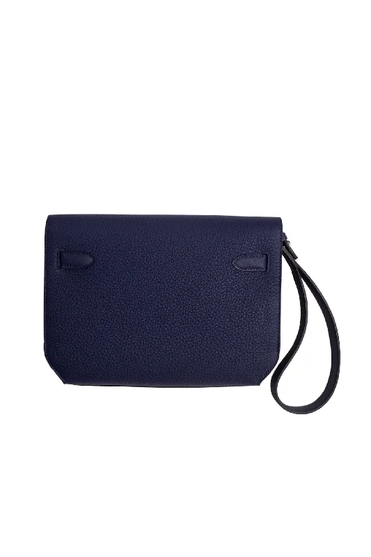 Hermès Kelly Bags in a vibrant electric blue for a pop of colorhermes  Pochette Kelly Depeches Bleu saphir Togo PHW