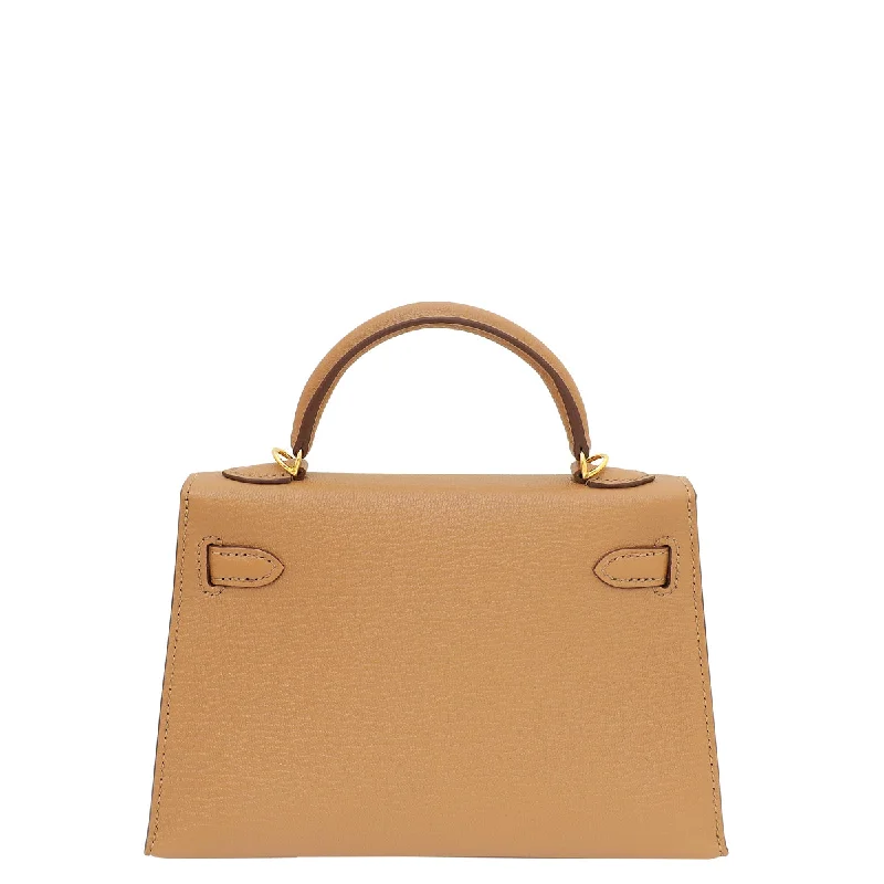 Hermès Kelly Bags with a detachable mirror insideHermes Quebracho Chevre Mini Kelly Sellier Bag