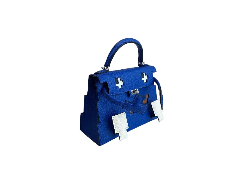 Hermès Kelly Bags with a snap - fastened front pocket for convenienceHermes Limited Edition Kelly Doll Picto handbag in Blue Royal