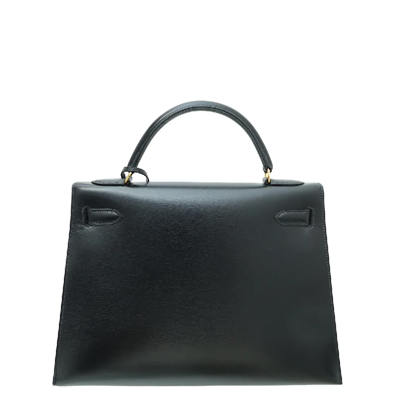 Hermès Kelly Bags with a back - pocket for additional storageHermes Noir Sellier Kelly 32 Bag