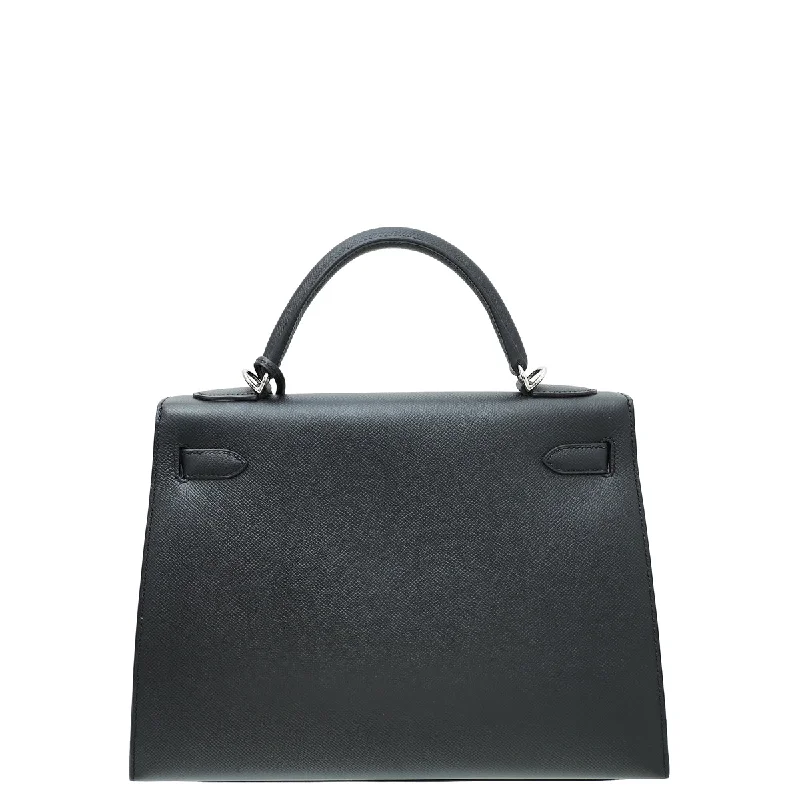 Hermès Kelly Bags with a front - pocket for quick - access itemsHermes Noir Sellier Kelly 32 Bag