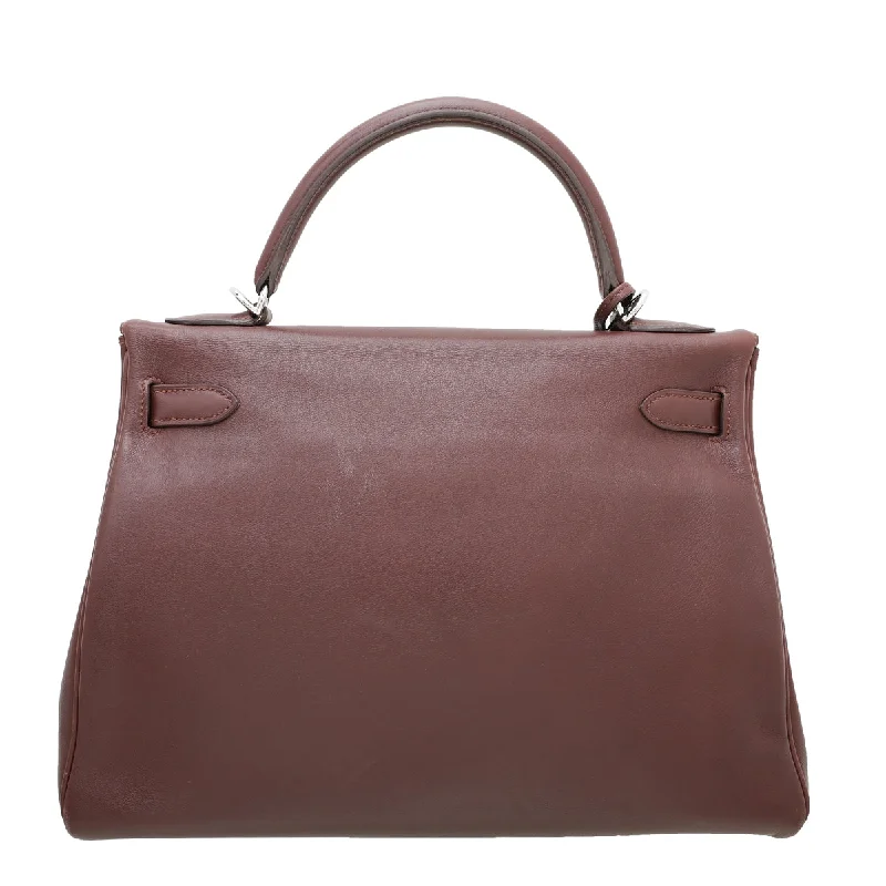 Hermès Kelly Bags with a metal - framed handle for durabilityHermes Prune Retourne Kelly 32 Bag