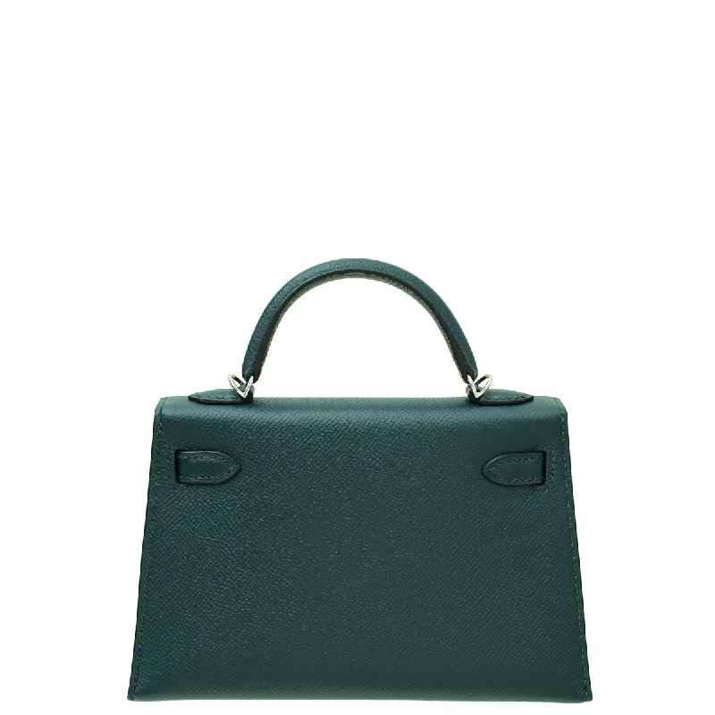 Hermès Kelly Bags in a warm terracotta color for a unique styleHermes Vert Fonce Kelly Mini 20 Sellier Bag