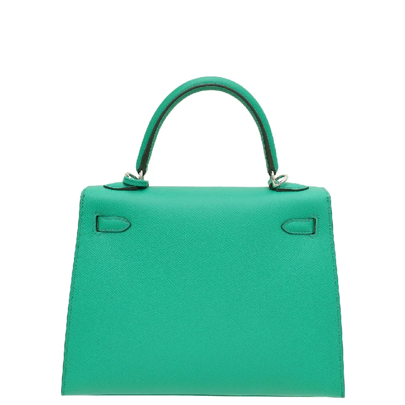 Hermès Kelly Bags in a light sky blue for a refreshing lookHermes Vert Jade Kelly 25 Sellier Bag