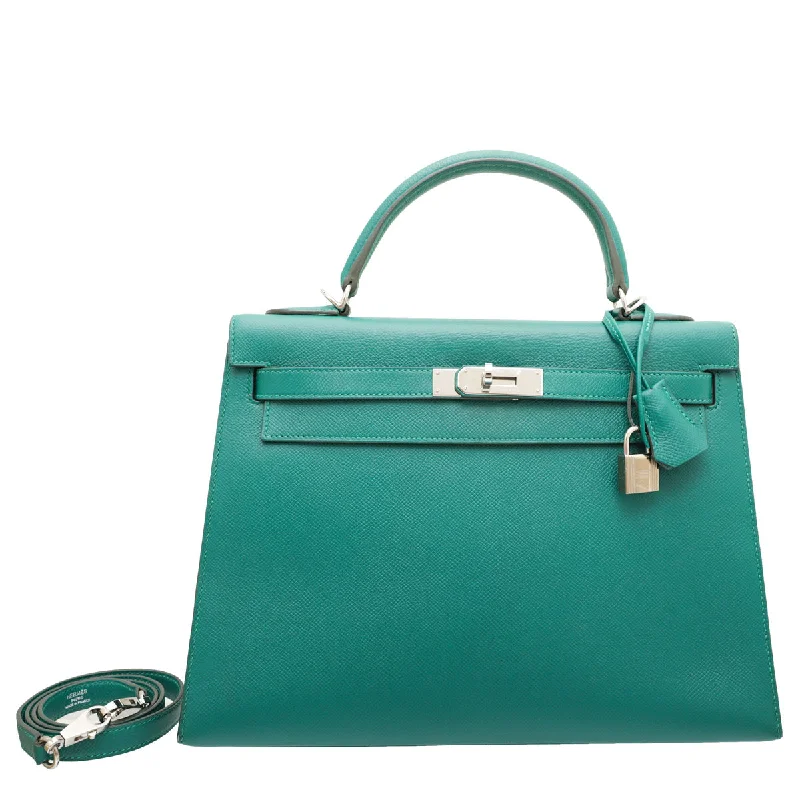 Hermès Kelly Bags with a front - pocket for quick - access itemsHermes Vert Vertigo Epsom Kelly Sellier Bag